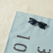 Denver Latitude Längengrad Strandtuch (Beispiel)