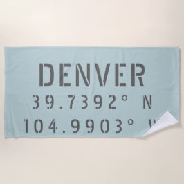 Denver Latitude Längengrad Strandtuch