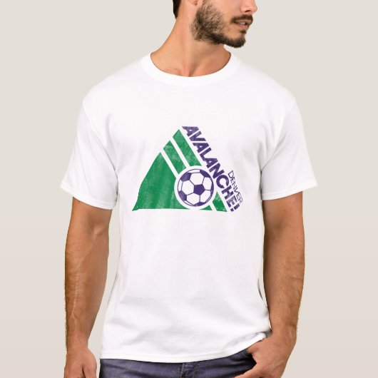 Denver-Lawinen-Fußball zerstörtes Shirt (Vorderseite)