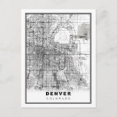 Denver Map Postkarte (Vorderseite)
