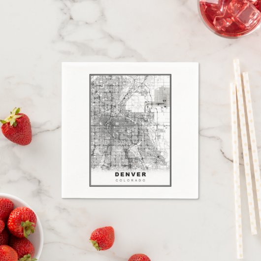 Denver Map Serviette (Beispiel)