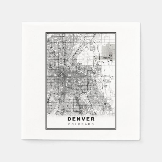 Denver Map Serviette (Vorderseite)