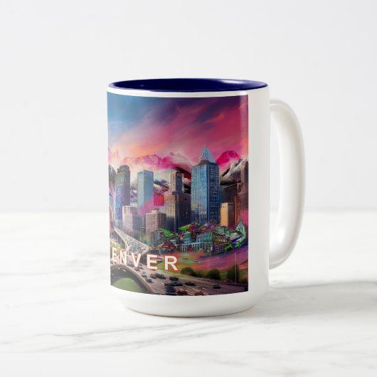 Denver Mile High City Zweifarbige Tasse (VorderseiteRechts)