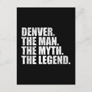 Denver Name, Denver Der Mann Der Mythos Die Legend Postkarte