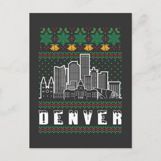 Denver Nevada Ugly Christmas Postkarte (Vorderseite)