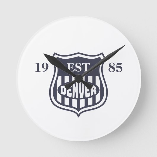 Denver Runde Wanduhr (Vorderseite)
