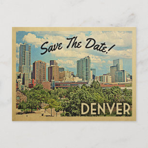 Denver Save the Date Colorado Ankündigungspostkarte