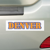 Denver-Schablonen-orange Blau Autoaufkleber (Auf Auto)