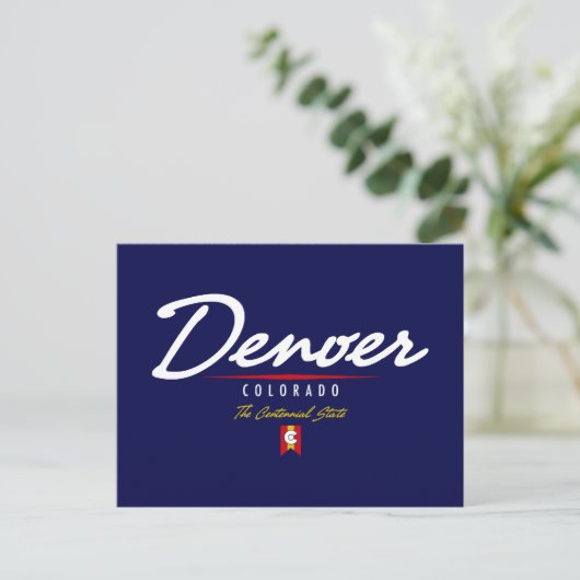 Denver Script Postkarte (Stehend Vorderseite)