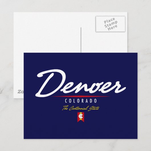 Denver Script Postkarte (Vorne/Hinten)