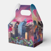 Denver Skyline Abstrakt Art Geschenkschachtel (Rückseite)