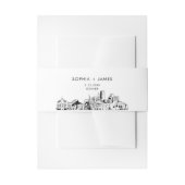 Denver Skyline Bly Band, 2"x11,5" Einladungsbanderole (Vorderseite Beispiel)