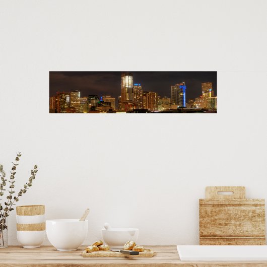 Denver Skyline by Night Poster (Küche)