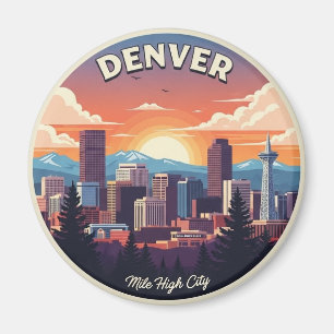 Denver Skyline Colorado Magnet