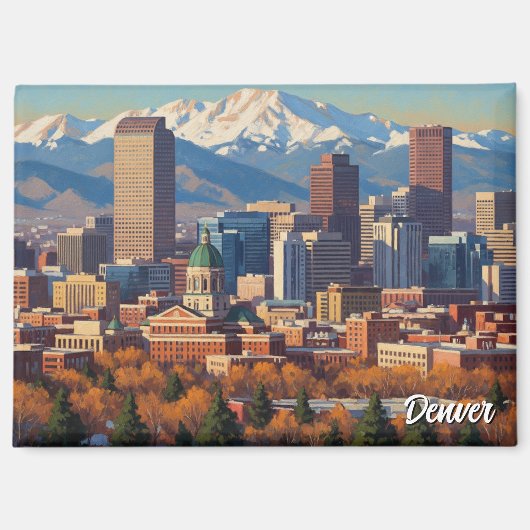 Denver Skyline Colorado Magnet (Vorderseite)