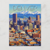 Denver Skyline Colorado Postkarte (Vorderseite)