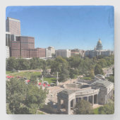 Denver Skyline Colorado State Capital Building Steinuntersetzer (Vorderseite)
