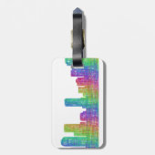 Denver-Skyline Gepäckanhänger (Rückseite vertikal)