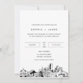 Denver Skyline Hochzeitseinladung mit Foto Einladung (Vorderseite)