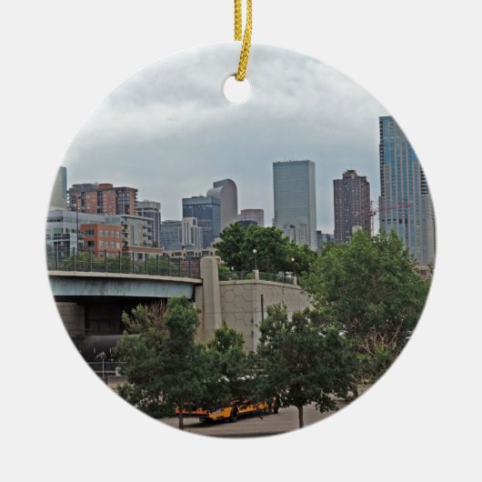 Denver-Skyline Keramik Ornament (Vorne)