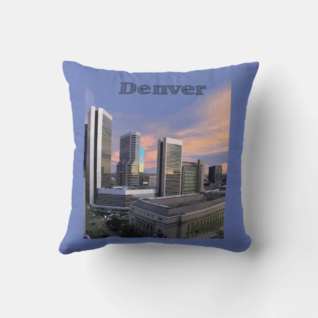 Denver Skyline Kissen (Rückseite)