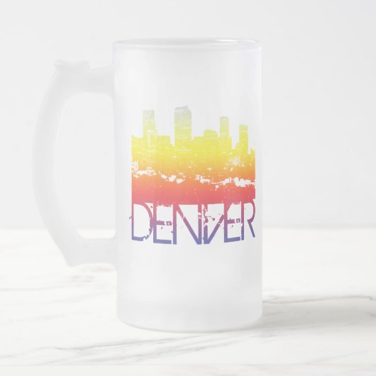 Denver-Skyline Mattglas Bierglas (Links)
