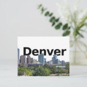 Denver Skyline mit Denver im Himmel Postkarte (Stehend Vorderseite)