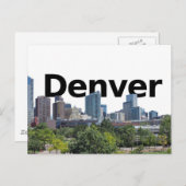 Denver Skyline mit Denver im Himmel Postkarte (Vorne/Hinten)