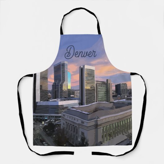 Denver Skyline Schürze (Vorderseite)