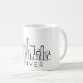 Denver Skyline - Stadtbild Kaffeetasse (VorderseiteRechts)