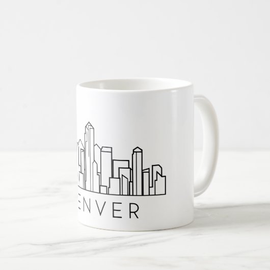 Denver Skyline - Stadtbild Kaffeetasse (VorderseiteRechts)
