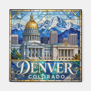 Denver Skyline und Rocky Mountains 🏔️ Magnet
