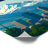 Denver Skyline und Rocky Mountains Poster (Ecke)