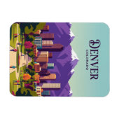 Denver Skyline USA Magnet (Horizontal)