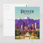 Denver Skyline USA Postkarte (Vorne/Hinten)