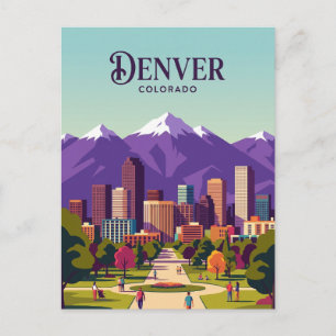 Denver Skyline USA Postkarte