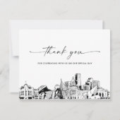 Denver Skyline Wedding Foto Danke Karte (Vorderseite)