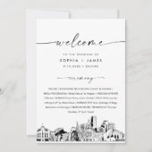 Denver Skyline Wedding Program 12x18 Flat Card Einladung (Vorderseite)