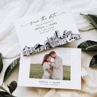 Denver Skyline Wedding Save the Date Card