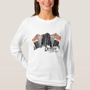 Denver Skyline women hoodie T-Shirt
