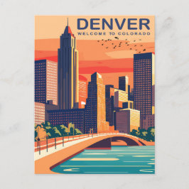 Denver, Southplatte River, Colorado, Travel Postkarte