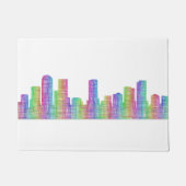 Denver-Stadt-Skyline Fußmatte (Vorderseite)