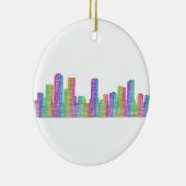 Denver-Stadt-Skyline Keramik Ornament (Rechts)