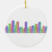 Denver-Stadt-Skyline Keramik Ornament (Hinten)