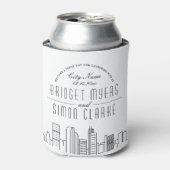 Denver Stylized Skyline | Wedding Can Cooler Dosenkühler (Kanne Vorderseite)