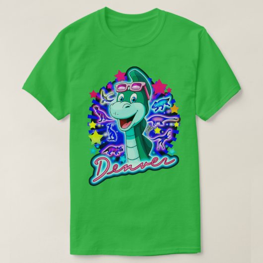 Denver the Last Dinosaur Neon T-Shirt (Design vorne)