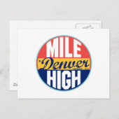 Denver Vintag Label Postkarte (Vorne/Hinten)
