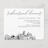 Denver Wedding Elegante Probe Dinner Begleitkarte (Vorderseite)