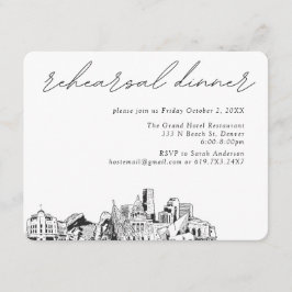 Denver Wedding Elegante Probe Dinner Begleitkarte