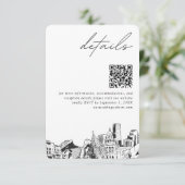 Denver Wedding Modern Details QR Code Begleitkarte (Stehend Vorderseite)